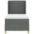 vidaXL Boxspring posteľ s matracom tmavošedá 90x190 cm Tmavo šedá