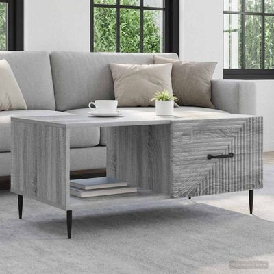 vidaXL Konferenčný stolík Sivá sonoma 90 x 50 x 40 cm Kompozitné drevo