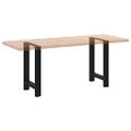 vidaXL Nohy k jedálenskému stolu, čierne, 2 ks, 50 x (72-73) cm, oceľové