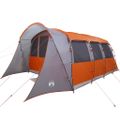 vidaXL Rodinný stan so strechou Šedá a oranžová 576 x 325 x 213 cm