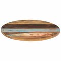 vidaXL Okrúhla stolová doska 80 cm, 25-27 mm, recyklovaný masív