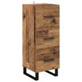 vidaXL Highboard Staré drevo 34,5 x 34 x 180 cm Kompozitné drevo