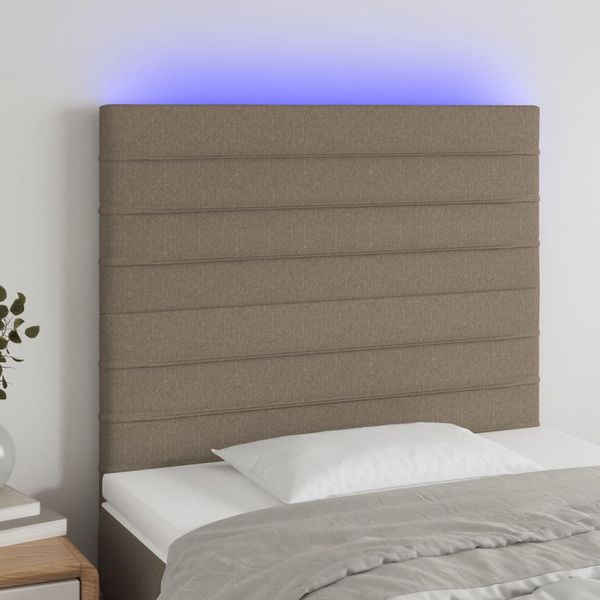 VidaXL Čelo postele sivohnedé 90x5x118/128 cm látka