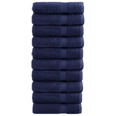vidaXL Prémiové osušky SOLUND 10ks tmavomodré 100x150cm 600 g/m2