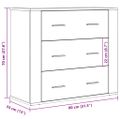 vidaXL Komoda staré drevo 80x33x70 cm kompozitné drevo