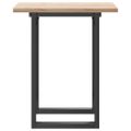 vidaXL Jedálenský stolík v tvare O 60x60x75,5 cm borovica a oceľ
