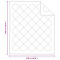 vidaXL Letná prikrývka 260 x 220 x 3 cm Leto Polyester Biela Priedušná