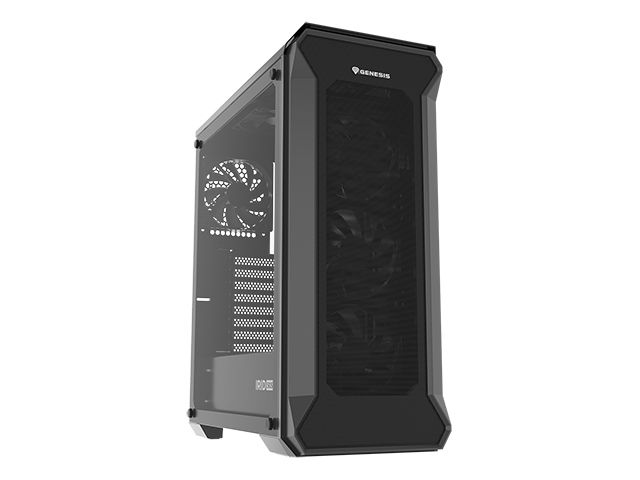 Počítačová skriňa Genesis IRID 505F/Midi Tower/Transpar./Čierna