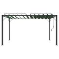 vidaXL Gazebo s lamelovou strechou 3 x 4 x 2,14 m Zelená