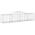 vidaXL Oblúkový gabionový kôš 11 ks 300x50x60/80 cm pozinkované železo
