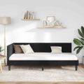 vidaXL Rohový rám postele s čelnou doskou Čierna 80 cm x 200 cm Zamat