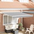 vidaXL Automaticky zaťahovacia markíza antracit a biela 300x250 cm