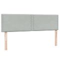 vidaXL Box Spring Posteľ s matracom Svetlosivá 160x220 cm Zamat
