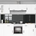 vidaXL Kuchynský obklad 2 ks Čierna 120 x 60 cm tvrdené sklo