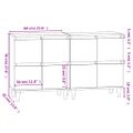 vidaXL Komody 2 ks dymový dub 60x35x70 cm kompozitné drevo