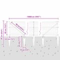 vidaXL Hexagonálny plot s stĺpom 100 x 0,4 m PVC potiahnutá oceľ Sivá