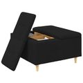 vidaXL Ottoman s Úložným Priestorom Čierny 80 x 80 x 45 cm látka