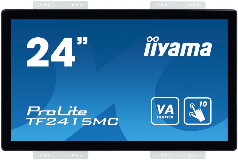 24'' iiyama TF2415MC-B2: VA, FullHD, capacitive, 10P, 350cd/m2, VGA, DP, HDMI, čierny