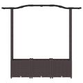 vidaXL Vyvýšený záhon s mriežkou a strechou Hnedá 164 x 40 x 138 cm PP