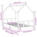 vidaXL Rám detskej postele biely 90x200 cm masívna borovica