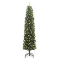 vidaXL Umelý vianočný stromček Zelená 240 cm PVC, oceľ a plast