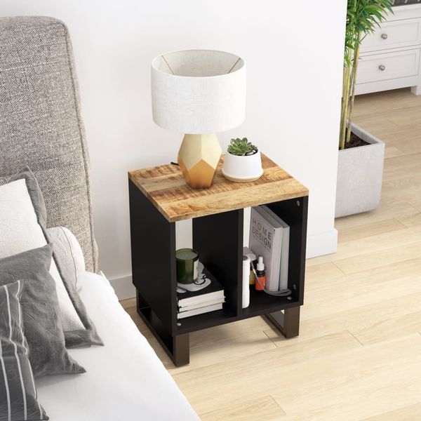 vidaXL Bočný stolík 40x31x46 cm masívny mangovník a spracované drevo