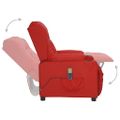 vidaXL Masážne kreslo, vínovo červené, umelá koža