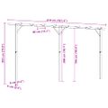 vidaXL Záhradná pergola 410x40x203 cm, drevo