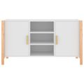 vidaXL Komoda biela 107x38x60 cm spracované drevo