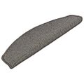 vidaXL Schodové rohože 15 ks 65x21x4 cm sivé, polkruhové, veľké