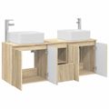 vidaXL Set kabinetov do kúpeľne 3 ks Dub sonoma 53 x 35 x 63 cm