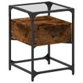 vidaXL Nočné stolíky 2 ks dymový dub 40x40x55 cm kompozitné drevo