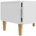 vidaXL TV skrinka Biela s vysokým leskom 147 x 34,5 x 30 cm