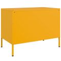 vidaXL TV skrinka horčicovožltá 68x39x50,5 cm oceľ