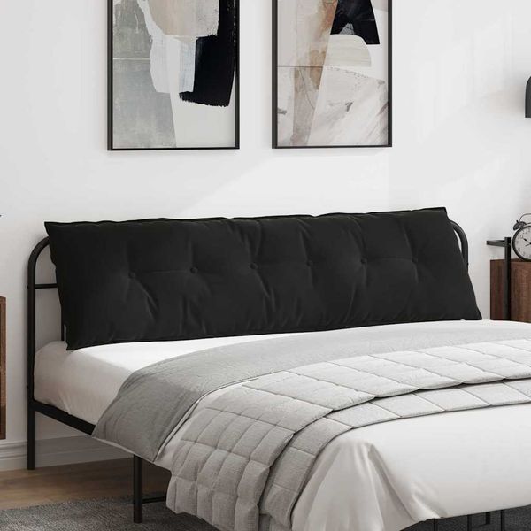 vidaXL Poduška na chrbát Čierna 180 x 50 cm Kordúrová tkanina