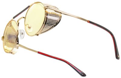GUNNAR kancelárske/herné okuliare BORDERLANDS 4 MOXXI  JACKPOT GOLD  jantárové sklá BLF 65 GUNNAR focus Okuliare, kancelárske, zlato-červené obrúčky, jantárové sklá