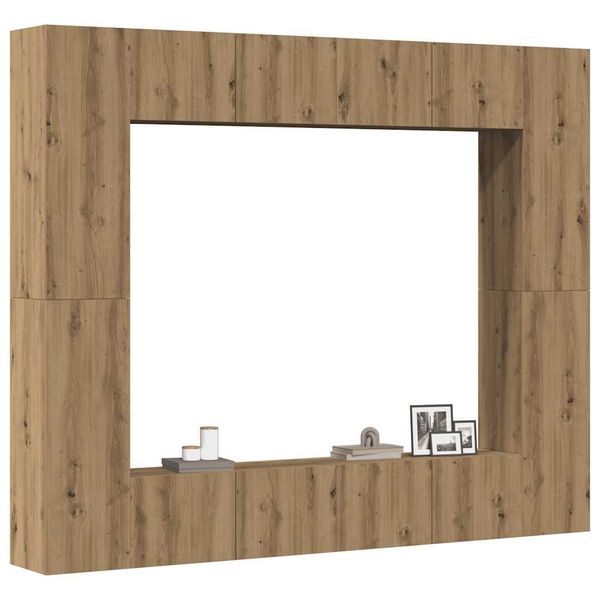 VidaXL 8 dielna súprava nástennej TV skrinky Artisan Oak