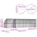 vidaXL Psí kennel 4 ks Strieborná 8 x 2 x 2 m Pozinkovaná oceľ