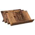 vidaXL Regál na časopisy s poličkou Staré drevo 65 x 53 x 28,5 cm
