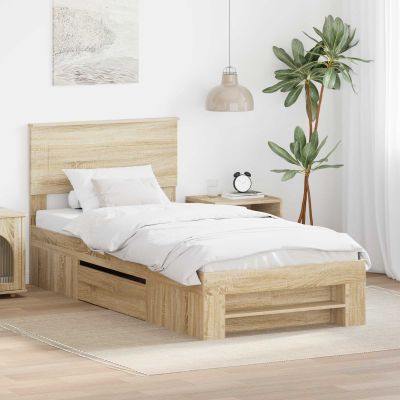 vidaXL Rám postele Sonoma dub 80 x 200 cm Kompozitné drevo
