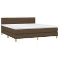 vidaXL Boxspring posteľ s matracom tmavohnedá 160x200 cm látka
