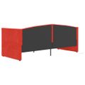 vidaXL Pohovka s matracom a USB vínová zamatová 90x200 cm