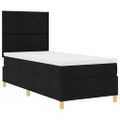 vidaXL LED box s pružinami s čelnou doskou Čierna 100 x 200 cm látka