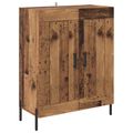 vidaXL Highboard Staré drevo 69,5 x 32,5 x 180 cm Kompozitné drevo