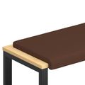 vidaXL Vankúš na lavičku Umelá koža Hnedá Hĺbka 35 cm