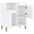 vidaXL Komoda vysoký lesk biela 60x35x70 cm spracované drevo