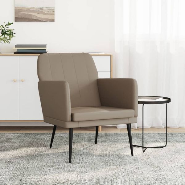 vidaXL Kreslo kapučínové 61x78x80 cm umelá koža