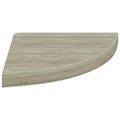 vidaXL Plávajúce rohové police 2 ks, dubové 35x35x3,8 cm, MDF