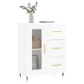 vidaXL Komoda lesklá biela 69,5x34x90 cm spracované drevo