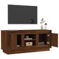 vidaXL TV skrinka hnedý dub 102x35x45 cm spracované drevo
